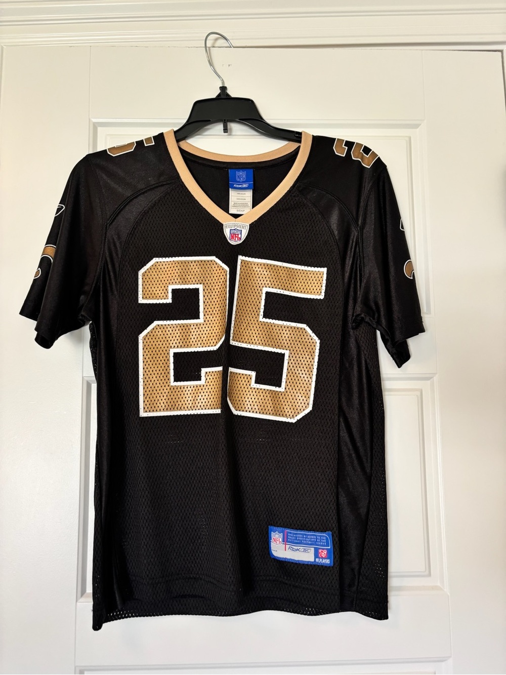 Saints New Orleans NFL Black Gold Bush 25 Jersey